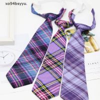 xo94bsyyu Shirt Necktie Women College Style JK Plaid Uniform Detachable Collars Removable SG