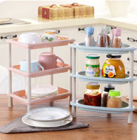 Sun homeชั้นวางของในห้องน้ำ ชั้นวางพลาสติก ชั้นวางของอเนกประสงค์ Bathroom Corner Shelf