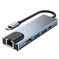 USB C Hub to Rj45 100M VGA Adapter OTG Thunderbolt 3 Dock with PD TF SD Jack3.5mm for ProAir M1