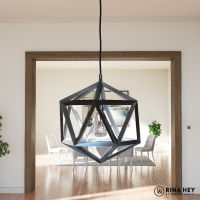 RINA HEY WIGWAM-B/1 โคมไฟ โคมไฟห้อยเพดาน โคมไฟตกแต่งเพดาน ไฟติดเพดาน Pendant lamp W45 x D45 x H150 cm  – สี ดำ