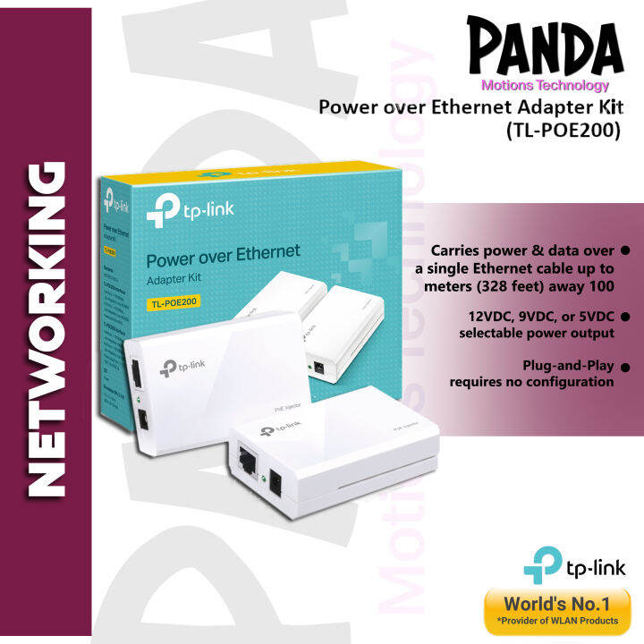 TPLink Power over Adapter Kit (TLPoE200) Lazada