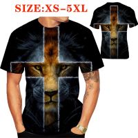 3d Product เสื้อยืดสไตล์ใหม่ 2023 New Jesus Love Everone Christian เสื้อยืดผู้ชายแขนสั้น Xs-5xl