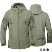 Military Outdoor Jackets Men Shark Skin Soft Shell Tactical Waterproof Windbreaker Army Combat Jacket Mens Hooded er Coats