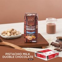 137 ดีกรี นมพิสตาชิโอสูตรดับเบิ้ลช็อคโกแลต ขนาด 180 ml x pack of 3 x 12 (Pistachio Milk Double Chocolate 137 Degrees Brand)