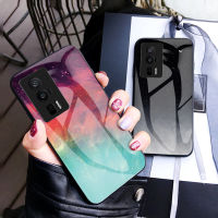 สำหรับ Xiaomi Poco F5 Pro เคสโทรศัพท์ Xiaomi F5 Poco Pro เคสกระจกเทมเปอร์ปกป้องกรอบ TPU แบบนุ่มแข็งกันกระแทกแฟชั่นฝาหลัง