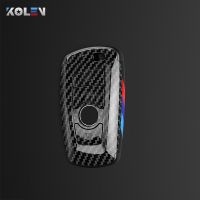 Carbon Fiber Car Remote Key Case Cover Shell Fob For BMW X3 X5 X6 F30 F34 E60 E90 F10 E34 E36 F20 G30 F15 F16 1 2 3 4 5 7 Series