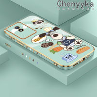 เคส Chenyyka สำหรับ Vivo Y02 Y11 Y02A เคส2023ซิลิโคนลายการ์ตูนสุนัขคุ้กกี้ดีไซน์ใหม่ด้านข้างเคสโทรศัพท์ฝาปิดเลนส์เต็มรูปแบบกล้องถ่ายรูปเคสป้องกันกล่องกันกระแทก Softcase