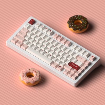 【JKDK】Dessert keycaps cherry profile Dye-sublimation customized 68 84 87 96 104 keyboard keycaps