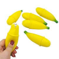 New Banana Funny Prank Squeeze Toy Slow Rising Bananas With Happy Face Kids Stress Reliever Decompression Toys Antistress Gift Squishy Toys