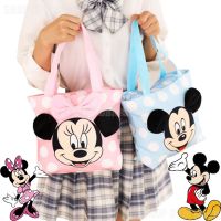 ❁ Disney Mickey Minnie Mouse Portable Lunch Bag Waterproof Lunch Box cartoon Kawaii Bento Pouch Dinner Bag Student Cute Lunch Bag