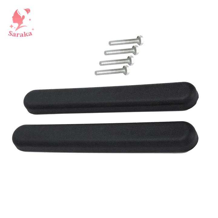 Saraka 2 Pieces Wheelchair Armrests Pad Replacement Accs Black Cushion
