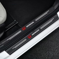 3D คาร์บอนไฟเบอร์สติกเกอร์รถ Protector Strip Auto Sill Anti Scratch เทปสำหรับ Honda Fit Civic Accord 7 8 9 10 Pilot City Jazz CRV