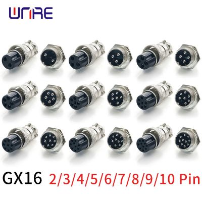 1set GX16 2/3/4/5/6/7/8/9/10 Pins Male amp; Female 16mm Circular Aviation Socket Plug Wire Panel Connector