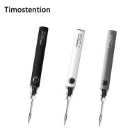 【cw】 Small Rechargeable black 5V soldering iron button temperature adjustable 8W with switch portable internal heat USB solder