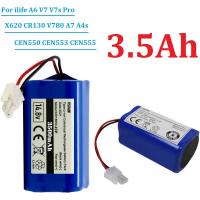 zvhm00 Rechargeable Battery For ILIFE A4s/A7/V7s Plus/V55 Pro/W400/A9s PX-B020 Robot Vacuum Cleaner 3500mAh 14.8V Batteries CR130 Part