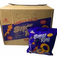 SUPER RING Cheese Flavored Snacks,ขนมอบกรอบ รสชีส 14g ซองสีน้ำเงิน 1ลัง/จำนวน 30 แพค ราคาส่ง ยกลัง สินค้าพร้อมส่ง