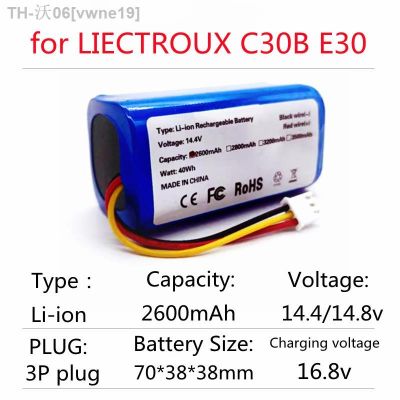 100 New 14.4v 2600mAh Original Battery for LIECTROUX C30B E30 Robot Vacuum Cleaner 18650 Lithium CellCleaning Tool Part [ Hot sell ] vwne19