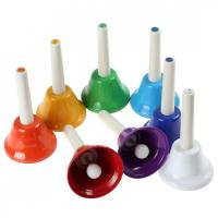 8 pcs Handbell Hand Bell Metal Colorful Kid Children Musical Percussion Instrument for Children Baby Early Education