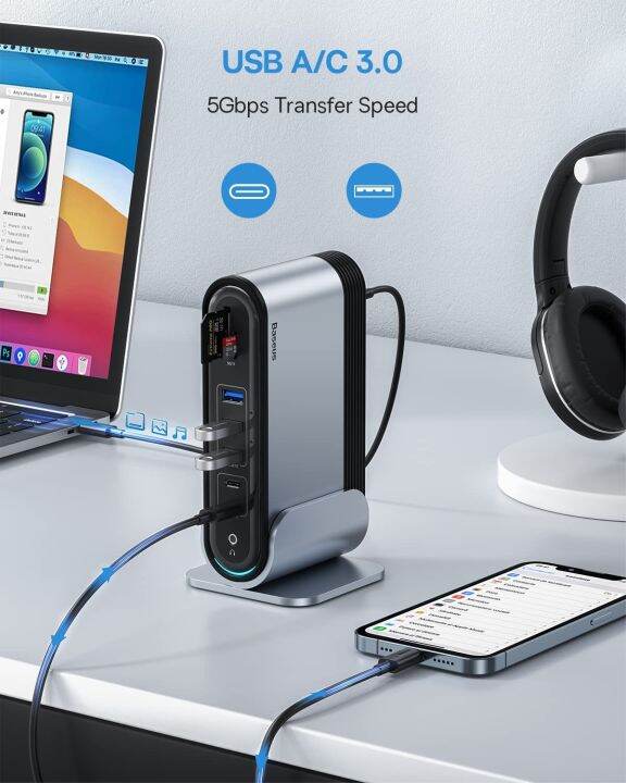 baseus-usb-c-hub-type-c-ไปยัง-multi-hdmi-usb-ที่เข้ากันได้-usb-3-0กับอะแดปเตอร์แท่นวางมือถือสำหรับ-macbook-pro-rj45ยูเอสบีฮับหัว-usb-fona