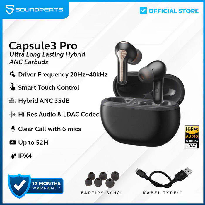 SoundPEATS Capsule3 Pro Ultra Long Lasting Hybrid ANC Earbuds | Lazada ...