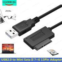 T017อะแดปเตอร์ USB 6P 7P DVD Rom To 2.0 Converter บอบบาง Sata 13ไดรฟ์สำหรับแล็ปท็อปโน้ตบุ๊คพีซี