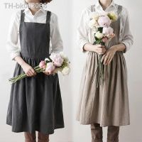 ❃ Nordic Simple Florist Apron Cotton Linen Gardening Coffee Shops Kitchen Aprons For Cooking Baking Restaurant Apron Pinafore