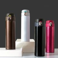 ↂ New 500ML Stainless Steel Bouncing Cover Vacuum Flask Thermos Cup Coffee Tea Milk Thermo Bottle