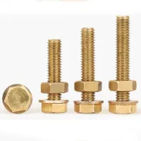 Brass Screw Nut Set Hex Bolt Flat Washer Nut Combination M4 M5 M6 M8