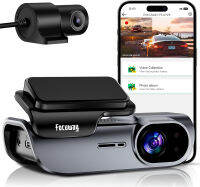 FocuWay Dash Cam Front and Rear 4K Built-in 5GHz WiFi, Dual Dash Cam Front 4K/2K Rear 1080P Hidden Dash Camera for Cars, Super Night Vision, App Control, Supercapacitor, Parking Mode, G-Sensor, USB C Port