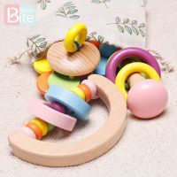 Wooden Rattles Baby Toys Grasp Play Game Teething Infant Toy Early Musical Educational Toy Toddler Rattles Childrens Goods Gift