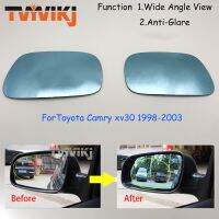 TVYVIKJ เลนส์กระจกสีฟ้ากระจกมองข้างมองหลังสำหรับ Toyota Camry Xv30 1998 1999 2000 2001 2002 2003มุมมองกว้างป้องกันแสงสะท้อน