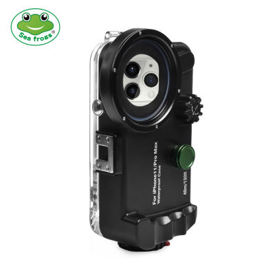 Seafrogs Professionalกางเกงในดำน้ำการถ่ายภาพ40MสำหรับiPhone 11/ 11pro Maxปุ่มควบคุมกรณี