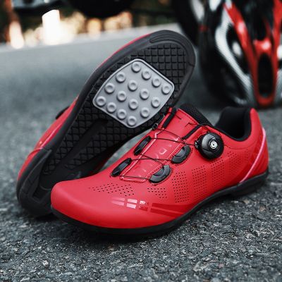 non cleat cycling shoes 37-46 rubber sole bike shoes for men and women cycle shoes low-top leather with knob no lock general bicycle shoes