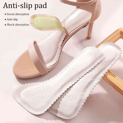 Sandals Insoles Self-adhesive Non-slip Women Shoes Pads Breathable High-heeled Shoe Soft Cushion Sole Stickers Orthotics Inserts Shoes Accessories