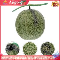 Ajigo【Hot Sale】 การจำลองผลไม้แคนตาลูปแคนตาลูปเทียมร้านอาหารเดสก์ท็อปการตกแต่งผลไม้