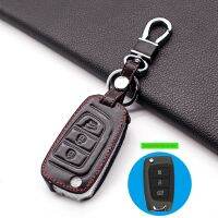 ۞℡ High Quality Smooth leather car key cover for Hyundai Solaris Verna 2017 2018 3 buttons remote control