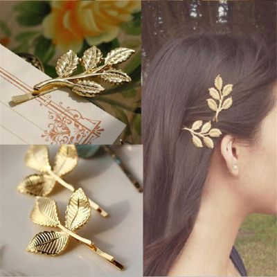 【CW】 1Pc Branch Leaves Metal Hair Clip Hairband Comb Bobby Pin Barrette Hairpin Headdress Accessories Styling