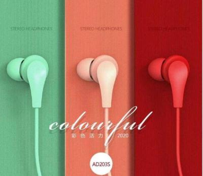 💎 หูฟังหลากสี 🎧 ONDA AD203S พร้อมไมโครโฟน HD ในตัว คุณภาพสูง เสียงดี อินเทอร์เฟซ Android ปรับระดับเสียงได้