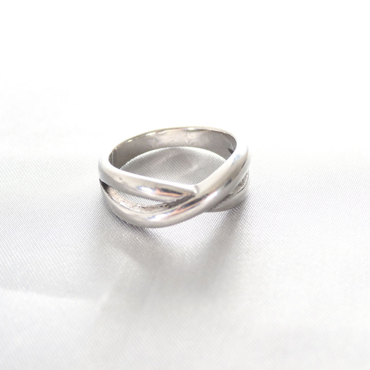 บุรุษแฟชั่นสแตนเลสไทเทเนียมเหล็กง่ายแหวนสำหรับผู้ชายและผู้หญิง-lmj4
