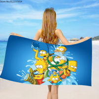 Cartoon Simpson Beach Towel Summer Shower Towels Bath Towel Seaside Yoga Spa Car Absorbent Beach Swimming Pool Sunbathing