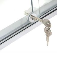 1PC Sliding Glass Door Showcase Exhibition Cabinet Terrarium Lock Furniture Lock With 2 Keys Hardware Accessories QLY1162