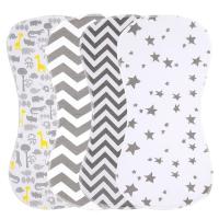 【YD】 1PCS Baby Burp Bibs Infant Cloths Cotton Three Layers Curved Absarbent Soft Accessories