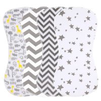 【CW】 1PCS Baby Burp Bibs Infant Cloths Cotton Three Layers Curved Absarbent Soft Accessories