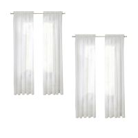 Window White Sheer Curtains Long 2 Panels Sheer White Curtains Clear Curtains Basic Rod Pocket Panel