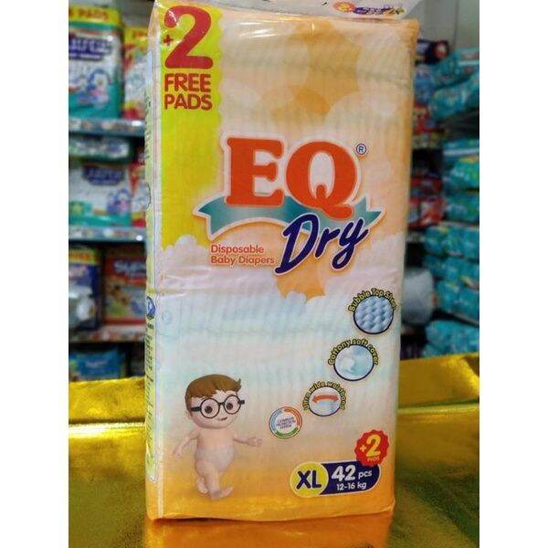 EQ Dry Tape Diaper Xlarge 42+2pcs Lazada PH