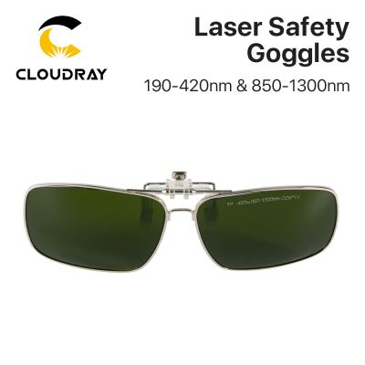 Cloudray 1064nm Clip-on Laser Safety Goggles 190-420nm & 850-1300nm OD6+ CE Protective Goggles For Fiber Laser Marking & Cutting