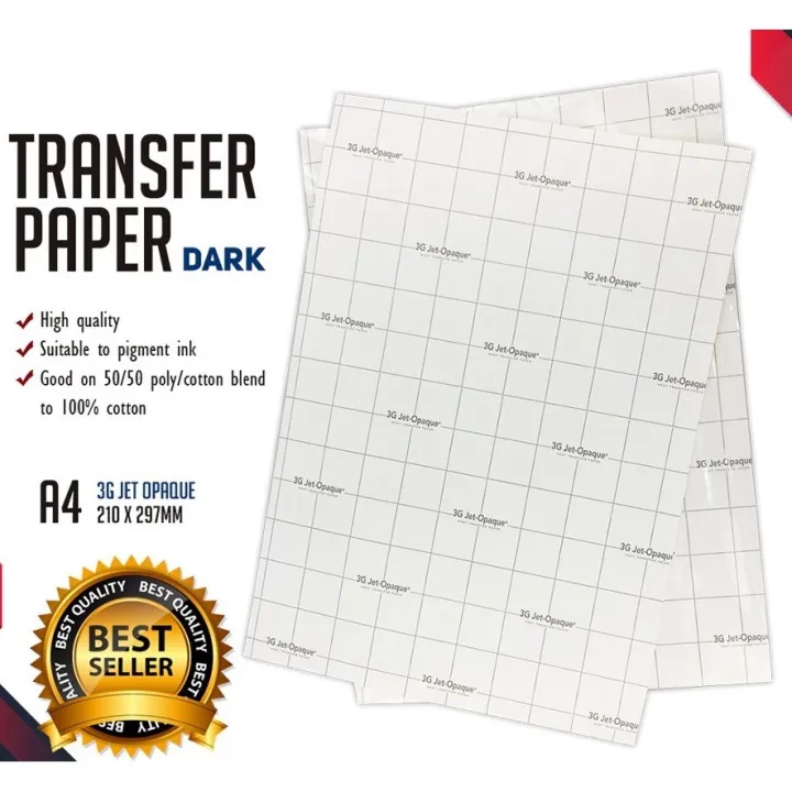 DARK TRANSFER PAPER 3G Jet Opaque A4 (10sheets) Lazada PH