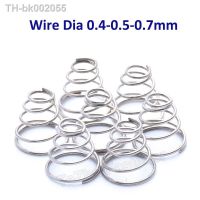 ◆☢ 2-10Pcs 304 Stainless Steel Conical Cone Compression Spring Tower Taper Pressure Spring Wire Dia 0.4 0.5 0.7 mm Shock Absorbers