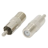 RCA To F Adapter RCA Male To F Type Female Straight Plug RF Connector Converter 1Pcs