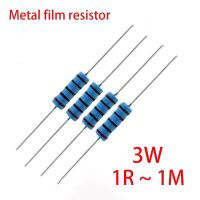 20pcs 3W Metal film resistor 1 1R 1M 1R 4.7R 10R 22R 33R 47R 1K 4.7K 10K 100K 1 4.7 10 22 33 47 4K7 ohm resistance